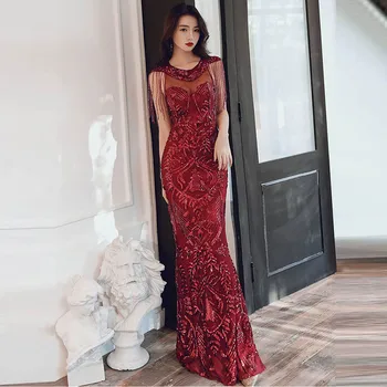 Red Crystal Beaded & Sequined Mesh Sleeveless Cocktail Party Wear Women Long Dress Formal Sexy Gown Elegant Dresses For Wedding
Red Crystal Beaded & Sequined Mesh Sleeveless Cocktail Party Wear Women Long Dress Formal Sexy Gown Elegant Dresses For Wedding