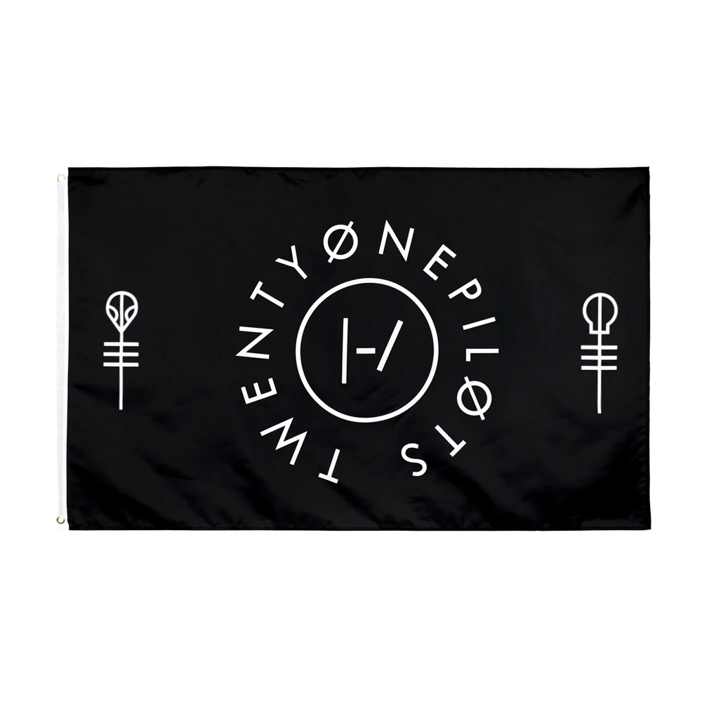 Подвесной флаг Twenty One Pilots 90*150 см для украшения|Флаги баннеры и аксессуары| |