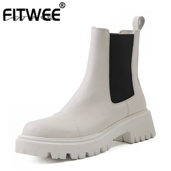 FITWEE New Women Ankle Boots Real Leather Mixed Color Women Winter Shoes Fashion Cool Short Boots Woman Footwear Size 34-39
FITWEE New Women Ankle Boots Real Leather Mixed Color Women Winter Shoes Fashion Cool Short Boots Woman Footwear Size 34-39