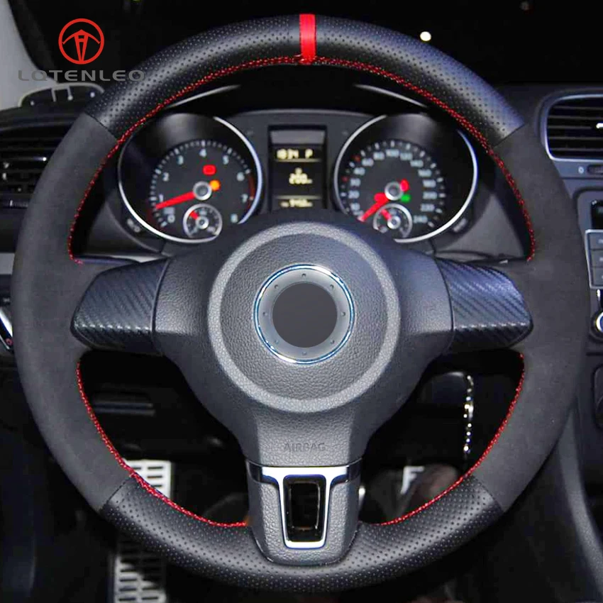LQTENLEO черный чехол рулевого колеса автомобиля из натуральной замши для Volkswagen vw Golf 6 Mk6 Jetta 6 Polo 2011-2014
LQTENLEO черный чехол рулевого колеса автомобиля из натуральной замши для Volkswagen vw Golf 6 Mk6 Jetta 6 Polo 2011-2014