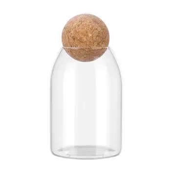 BESTONZON 800ML Transparent Glass Storage Tank Borosilicate Glass Sealed Cans Food Grains Container with Cork (Round Ball ) 
BESTONZON 800ML Transparent Glass Storage Tank Borosilicate Glass Sealed Cans Food Grains Container with Cork (Round Ball )