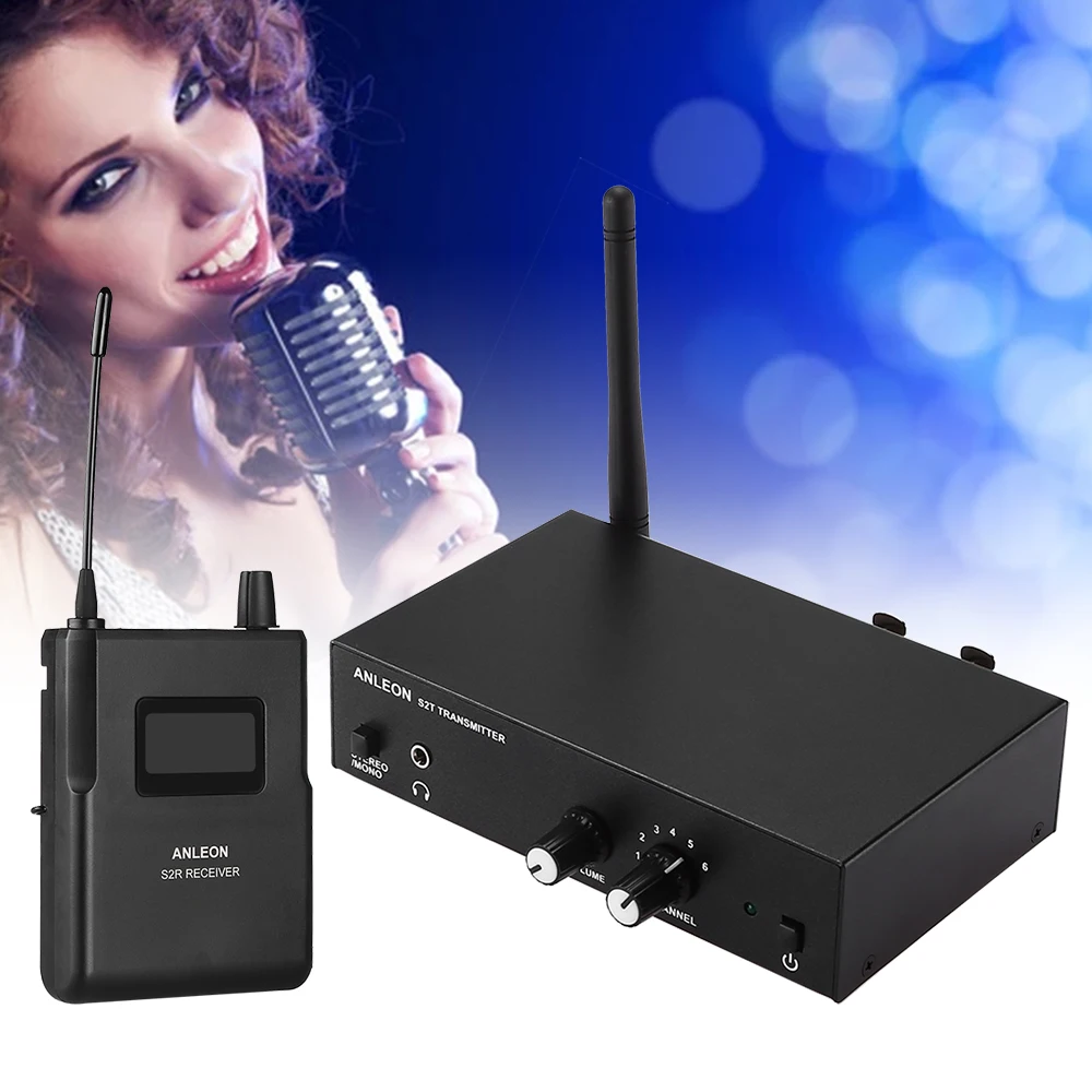 ANLEON S2 Stereo Wireless Monitor System Wireless Earphone Microphone Transmitter System 670-680MHZ NTC Antenna Xiomi
ANLEON S2 Stereo Wireless Monitor System Wireless Earphone Microphone Transmitter System 670-680MHZ NTC Antenna Xiomi