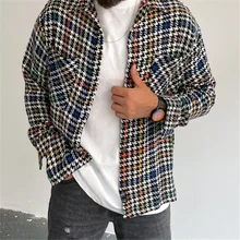 Fashion New 2021 New Men's Woolen Suit Thick Shirts Coat Loose Lapel Double Pocket Bird Check Jacket Long Sleeve Coats
Fashion New 2021 New Men's Woolen Suit Thick Shirts Coat Loose Lapel Double Pocket Bird Check Jacket Long Sleeve Coats