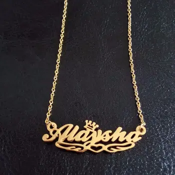 Gold Color Stainless Steel Custom Name Necklace Crown Personalized Pendant Necklace Lover Women Friend Birthday Festival Gift
Gold Color Stainless Steel Custom Name Necklace Crown Personalized Pendant Necklace Lover Women Friend Birthday Festival Gift