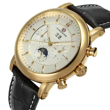 Forsining White Golden Moon Phase Design Calendar Display Fashion Luxury Genuine Leather Men Automatic Watches Top Brand Luxury
Forsining White Golden Moon Phase Design Calendar Display Fashion Luxury Genuine Leather Men Automatic Watches Top Brand Luxury