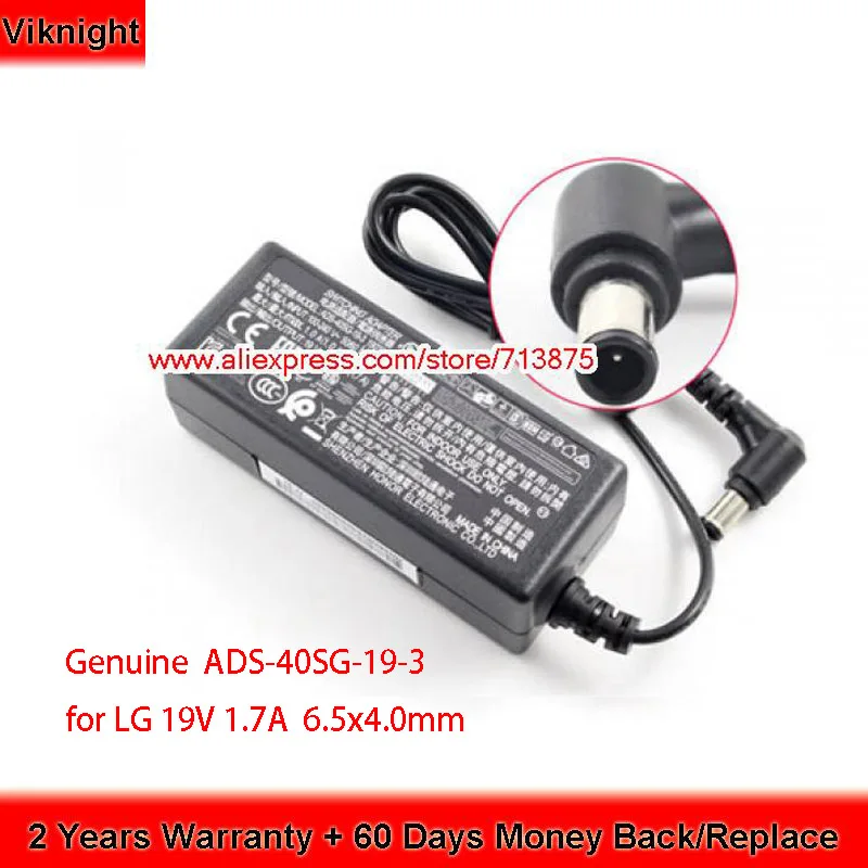 Genuine ADS-40SG-19-3 19032G 19V 1.7A AC Adapter for LG E1948S E2242C E2249 LG27EA33V-B ADS-40FSG-19 19032 EAY62549301 LCAP16AE
Genuine ADS-40SG-19-3 19032G 19V 1.7A AC Adapter for LG E1948S E2242C E2249 LG27EA33V-B ADS-40FSG-19 19032 EAY62549301 LCAP16AE