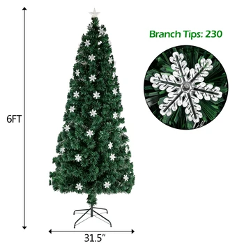 6FT Small Light Fiber Optic Christmas Tree 230 Branches New Year's artificial Tree Home Store Garden Decorations
6FT Small Light Fiber Optic Christmas Tree 230 Branches New Year's artificial Tree Home Store Garden Decorations