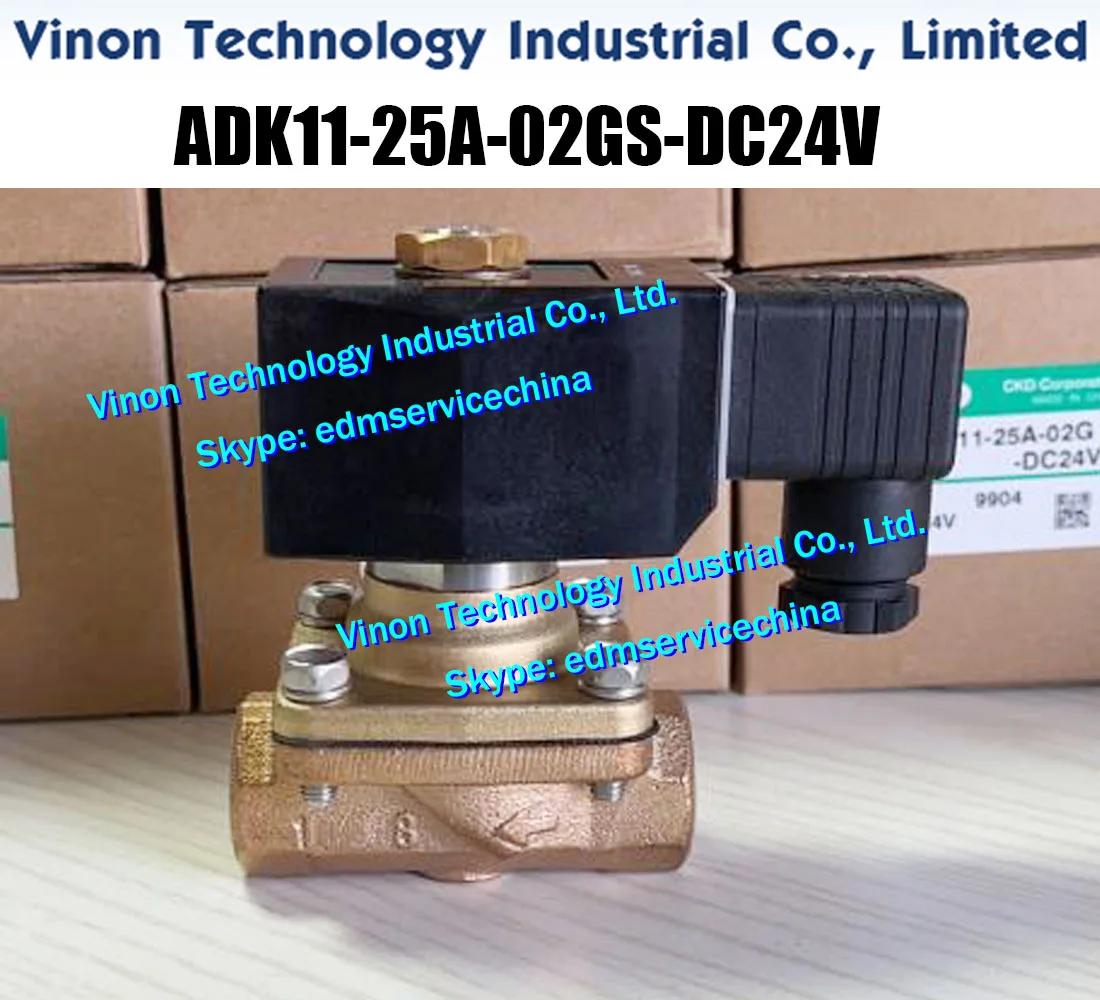 

ADK11-25A-02GS-DC24V EDM Solenoid Valve, air solenoid valve DC24V for 452283В Sodic k wire cut edm machine