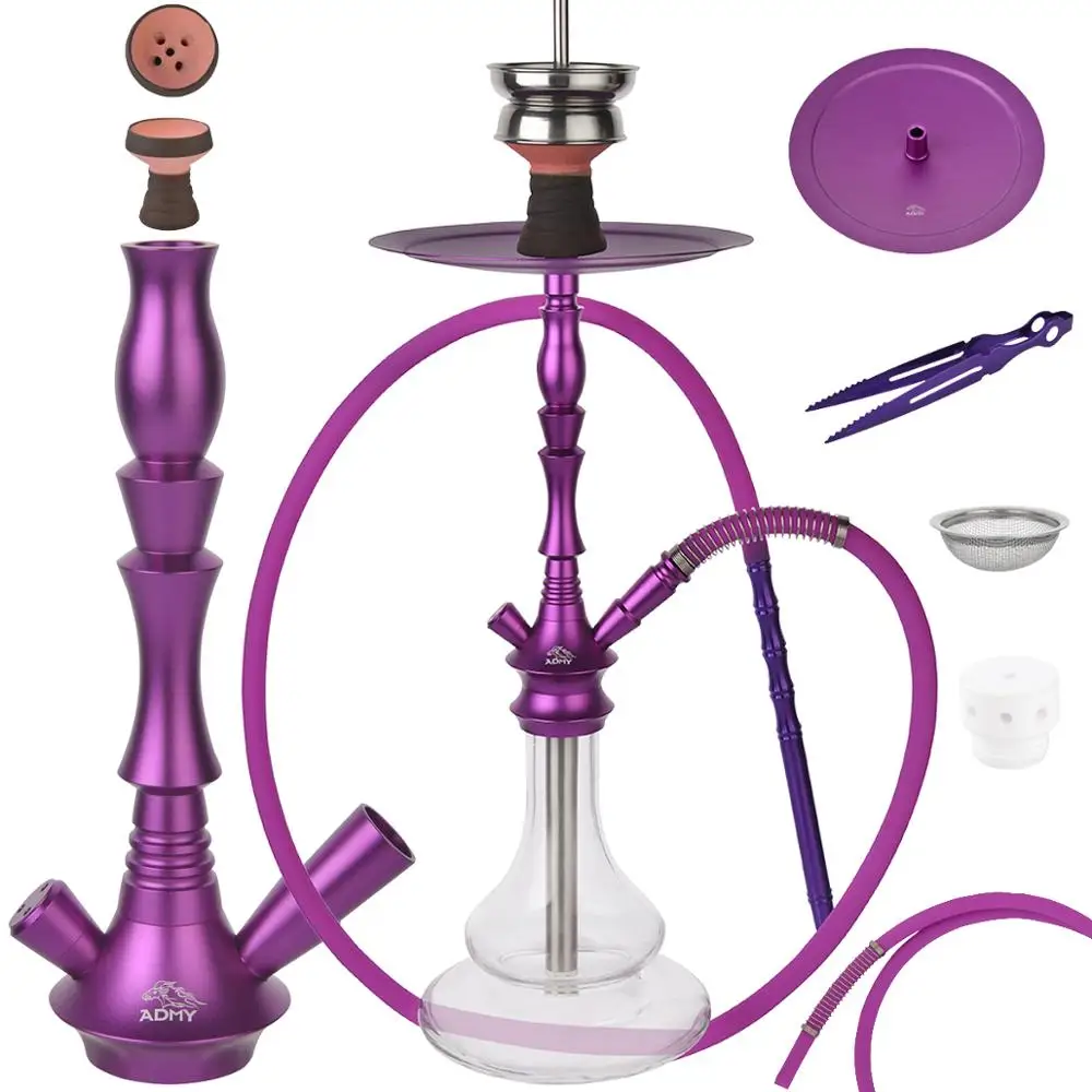 ADMY®Hookah Set Shisha 65cm Aluminum alloy|Contains Luminous heat Backpack|Ceramic diffuser|Stainless steel downpipe | Crystal 
ADMY®Hookah Set Shisha 65cm Aluminum alloy|Contains Luminous heat Backpack|Ceramic diffuser|Stainless steel downpipe | Crystal