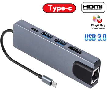 Wired C HUB 3.0 Usb hub with power supply 5 in 1 USB-C Dock Adapters Type-C Charging Port Multi-function Converter Plug and play
Wired C HUB 3.0 Usb hub with power supply 5 in 1 USB-C Dock Adapters Type-C Charging Port Multi-function Converter Plug and play