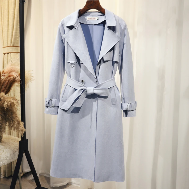 2020 Spring Fashion Women Faux suede Trench coat Solid Large lapel Outerwear Plus size Loose Long Slim Windbreaker Overcoats 2XL
2020 Spring Fashion Women Faux suede Trench coat Solid Large lapel Outerwear Plus size Loose Long Slim Windbreaker Overcoats 2XL