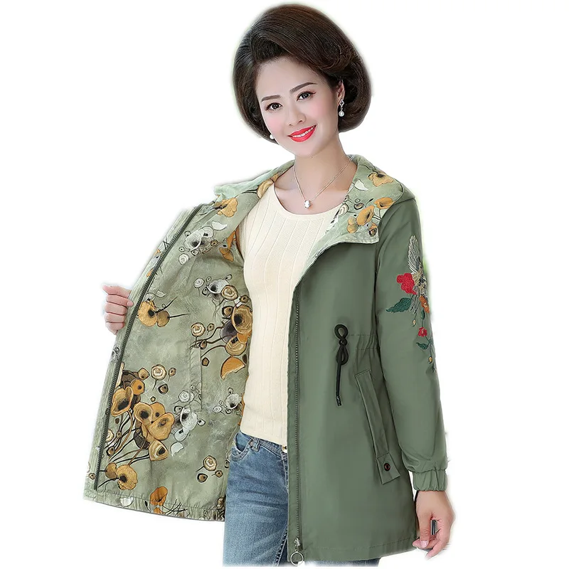 Women Jacket Two Side Wear Female Jacket New Autumn Emboridery Coat Hooded Windbreak Zipper Jacket Coats Pocket
Women Jacket Two Side Wear Female Jacket New Autumn Emboridery Coat Hooded Windbreak Zipper Jacket Coats Pocket