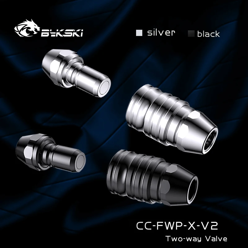 Bykski CC-FWP-X-V2 2-сторонний быстроразъемный водяной стопорный клапан двойной