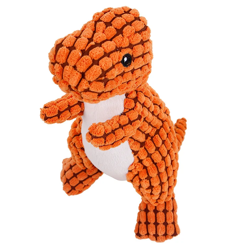 

Dinosaur Corduroy Dog Toys for Small Large Dogs Animal Shape Plush Pet Puppy Squeaky Chew Bite Resistant Toy Pets Accessories