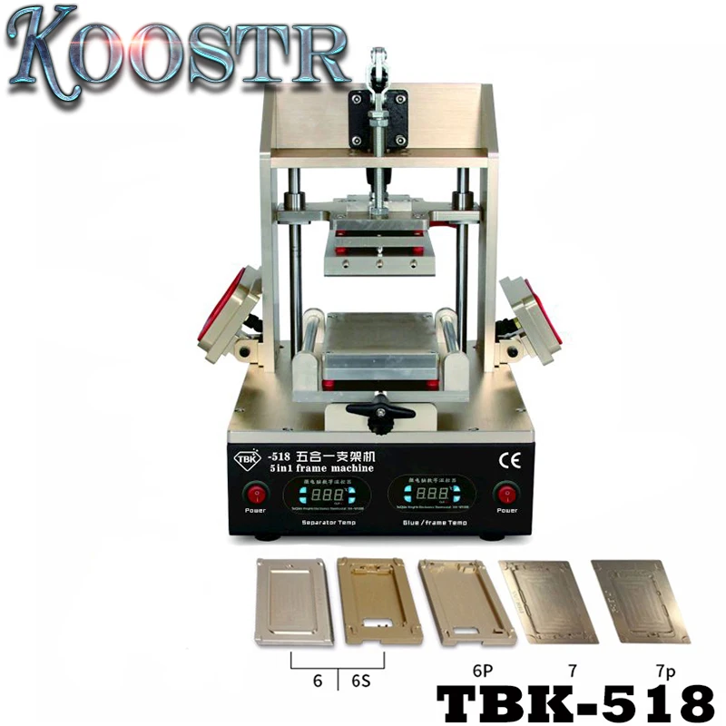 TBK 5 in 1 Frame Machine Mobile Phone Repair Equipment LCD Glue Remove LCD Separator For 6.6P/7/7P
TBK 5 in 1 Frame Machine Mobile Phone Repair Equipment LCD Glue Remove LCD Separator For 6.6P/7/7P