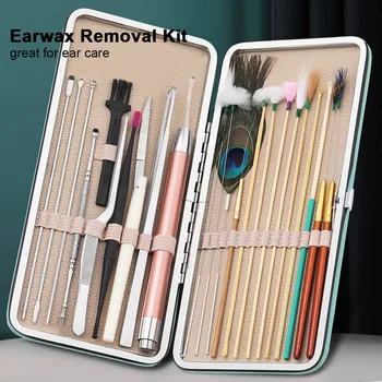 23PCS Ear Wax Removal Tool Kit Ear Pick Set Earwax Remover Spoon Ear Cleaning Care Tools with LED Light for Adult Ear Care
23PCS Ear Wax Removal Tool Kit Ear Pick Set Earwax Remover Spoon Ear Cleaning Care Tools with LED Light for Adult Ear Care