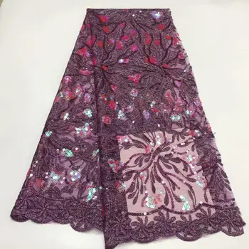 Purple French Net Lace Fabric High Quality Embroidery Tulle Lace With Sequins 2019 Latest African Lace Fabric For Wedding Dress
Purple French Net Lace Fabric High Quality Embroidery Tulle Lace With Sequins 2019 Latest African Lace Fabric For Wedding Dress