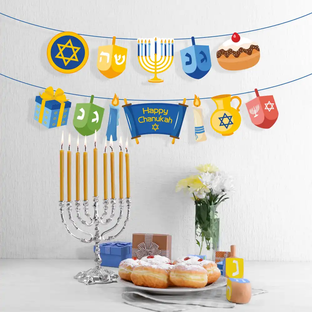chanukah party favors decorations happy hanukkah party wall