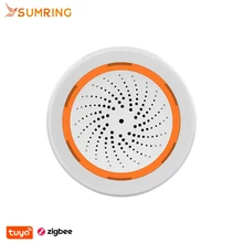 ZigBee Tuya Siren Alarm With Temperature Humidity Sensor 90dB Sound Light Home Security Alarm Works SmartLife
ZigBee Tuya Siren Alarm With Temperature Humidity Sensor 90dB Sound Light Home Security Alarm Works SmartLife