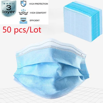 Safety 50PCS Mask Disposable Non-Woven Mask Blue Breathable Mask 3-Layer Ply Filter Ear Loop Mouth Face Mask
Safety 50PCS Mask Disposable Non-Woven Mask Blue Breathable Mask 3-Layer Ply Filter Ear Loop Mouth Face Mask