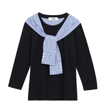 2020 WOMEN NEW spring new super large size women's fashion fake two-piece T-shirt casual personality shirt 
2020 WOMEN NEW spring new super large size women's fashion fake two-piece T-shirt casual personality shirt