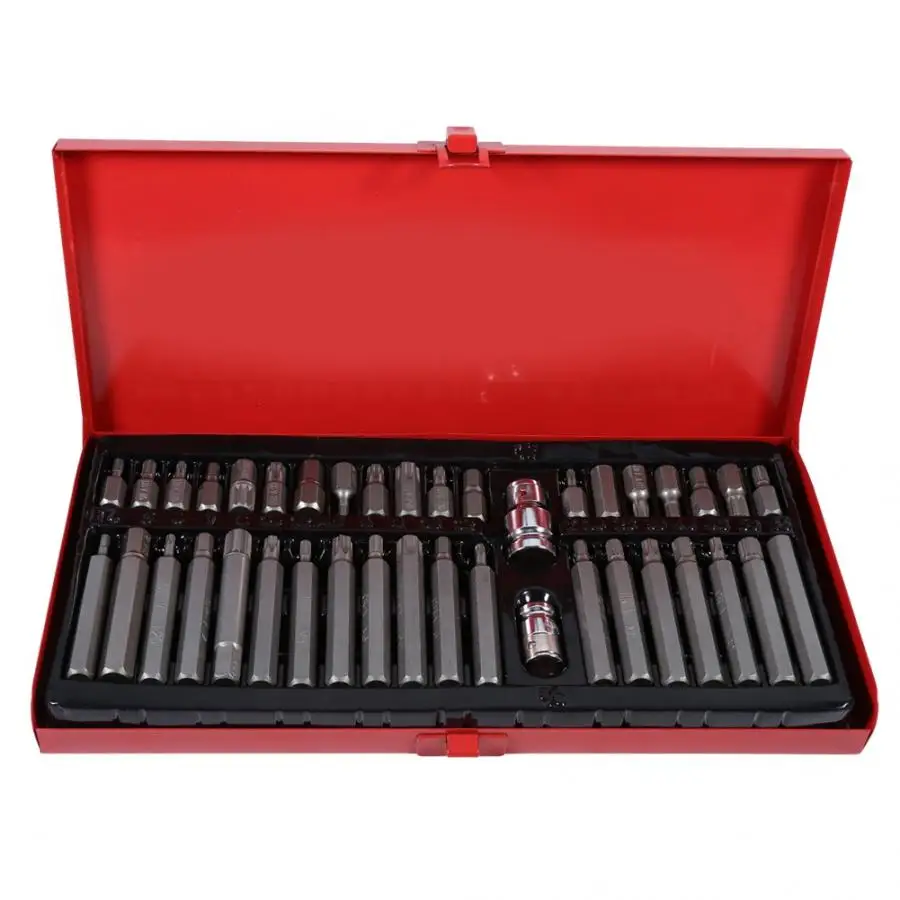 40pcs Assorted Power Screwdriver Bits Set Hex Spline Torx and Bit Holder Socket Adapter
40pcs Assorted Power Screwdriver Bits Set Hex Spline Torx and Bit Holder Socket Adapter
