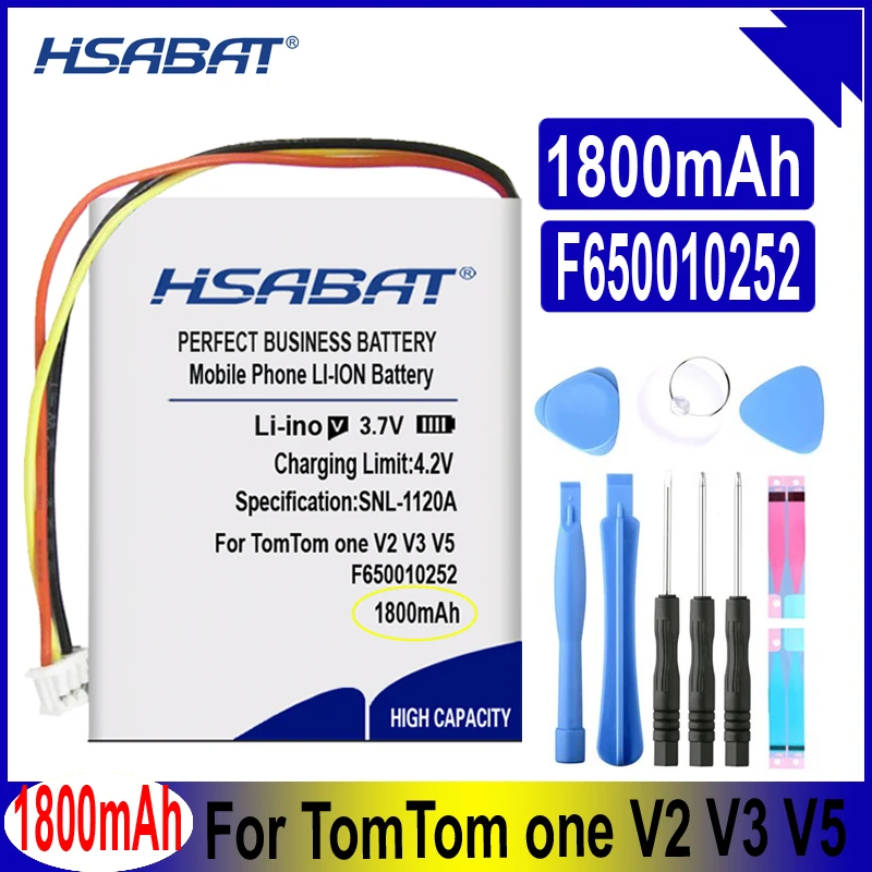 Аккумулятор HSABAT F650010252 F709070710 1800 мАч для TomTom one V2 V3 V5 XL ONE 3RD EDITION DACH EUROPE Version 3 One GPS |