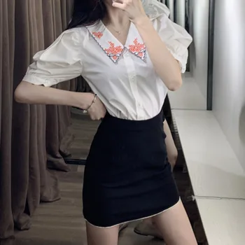 WOMENGAGA 2020 New Patchwork Turn-down Collar Single-breasted Casual Print Short Sleeve Shirt+skirt Women's Fashion Solid A116
WOMENGAGA 2020 New Patchwork Turn-down Collar Single-breasted Casual Print Short Sleeve Shirt+skirt Women's Fashion Solid A116