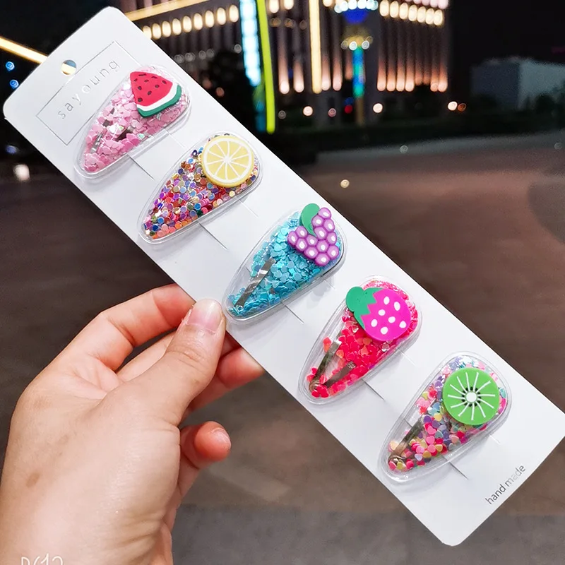 5PCS/Set Popular New Children's Fruit Barrettes Candy Color Cute Girl Side Clip Hairpins Simple Kids Headdress
5PCS/Set Popular New Children's Fruit Barrettes Candy Color Cute Girl Side Clip Hairpins Simple Kids Headdress
