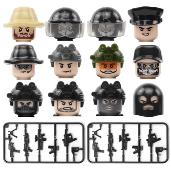 12pcs/lot SWAT Military Figure Set Weapon Ghost Soldier MOC Building Blocks Model Bricks Toys Children JY1620 006A
12pcs/lot SWAT Military Figure Set Weapon Ghost Soldier MOC Building Blocks Model Bricks Toys Children JY1620 006A