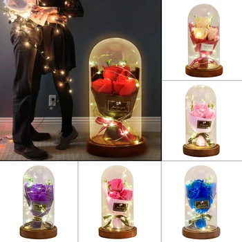 Aromatherapy Soap Rose LED Soap Flower Plastic Bottles Wedding Artificial Flower Holiday Gift For Lover Girl Bedroom Decor
Aromatherapy Soap Rose LED Soap Flower Plastic Bottles Wedding Artificial Flower Holiday Gift For Lover Girl Bedroom Decor
