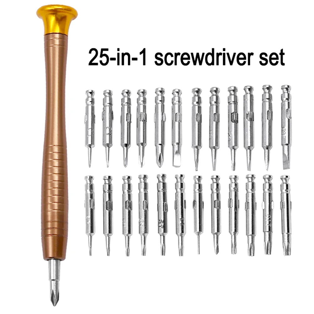 25-In-1 Screwdriver Set Multi-Function Manual Mobile Computer Watch Repair Kit Portable Repair Tool Combination With Storage Box
25-In-1 Screwdriver Set Multi-Function Manual Mobile Computer Watch Repair Kit Portable Repair Tool Combination With Storage Box