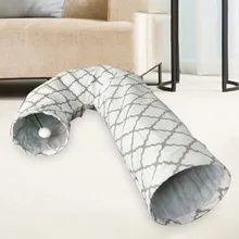 Foldable Practical Cat J-shaped Tunnel Pet Kitty Training Interactive Fun Toy Tunnel Rabbit Cat Animal Game Pipe Black blue
Foldable Practical Cat J-shaped Tunnel Pet Kitty Training Interactive Fun Toy Tunnel Rabbit Cat Animal Game Pipe Black blue