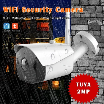 Tuya 1080P Wireless IP camera Outdoor Waterproof 2MP Two-way Audio Night Vision P2P Camera Tuya Smart Life
Tuya 1080P Wireless IP camera Outdoor Waterproof 2MP Two-way Audio Night Vision P2P Camera Tuya Smart Life