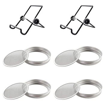6 PC Sprouting Jar Lid with 3PC Stainless Steel Sprouting Stands for Wide Mouth Mason Jars Canning Jars to Make Sprout
6 PC Sprouting Jar Lid with 3PC Stainless Steel Sprouting Stands for Wide Mouth Mason Jars Canning Jars to Make Sprout