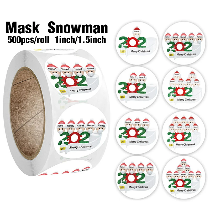 500pcs/roll Christmas Tree Mask Snowman Sticker X'mas Decor Sticky Paper Gift Packing Thank You Stickers School Supplies
500pcs/roll Christmas Tree Mask Snowman Sticker X'mas Decor Sticky Paper Gift Packing Thank You Stickers School Supplies