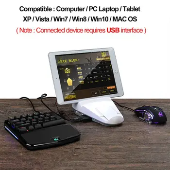 K9 LED Backlit Mechanical Keyboard One/Single Hand USB Wired Gaming Keyboard 28 Keys Blue Switch for PUBG LOL CS
K9 LED Backlit Mechanical Keyboard One/Single Hand USB Wired Gaming Keyboard 28 Keys Blue Switch for PUBG LOL CS