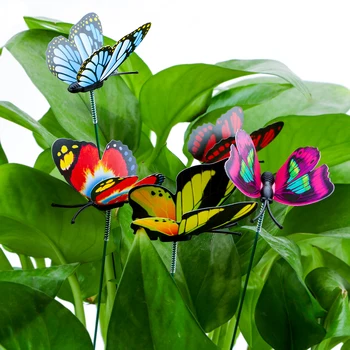 NICEYARD Colorful Butterfly Stakes Outdoor Decor With Pile Garden Supplies 5 Pcs/Bunch Butterfly Flower Pots Garden Decoration
NICEYARD Colorful Butterfly Stakes Outdoor Decor With Pile Garden Supplies 5 Pcs/Bunch Butterfly Flower Pots Garden Decoration
