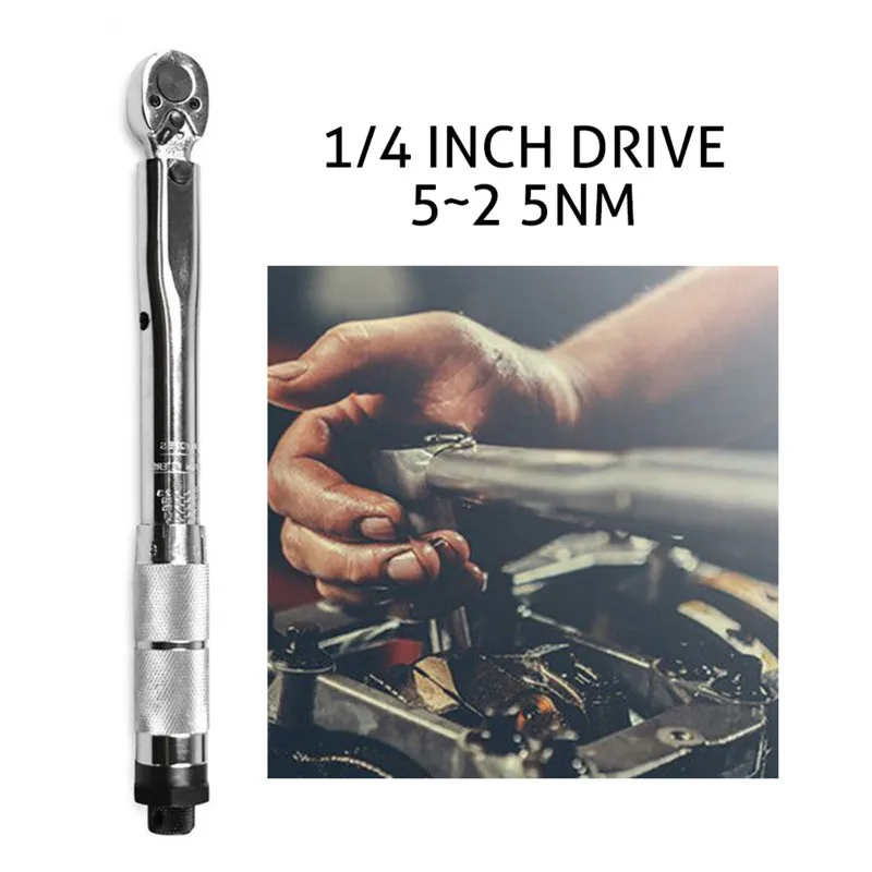 1/4 Inch Torque Wrench 5 To 25nm Click Adjustable Bicycle Car Repair Tools Kit Set Carbon Steel Bike Spanner Multi Hand Tool Set
1/4 Inch Torque Wrench 5 To 25nm Click Adjustable Bicycle Car Repair Tools Kit Set Carbon Steel Bike Spanner Multi Hand Tool Set