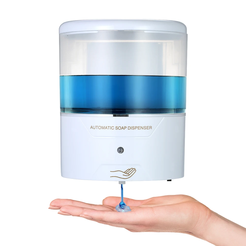 

600ml Automatic Soap Dispenser Wall-Mounted IR Sensor Touch-free Liquid Soap Lotion Dispenser Container for Kitchen Bathroom
