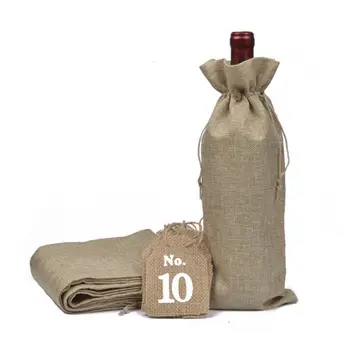 10pcs/set Drawstring Bottle Bag Burlap with 1-10 Number Label Champagne Red Wine H4GD
10pcs/set Drawstring Bottle Bag Burlap with 1-10 Number Label Champagne Red Wine H4GD