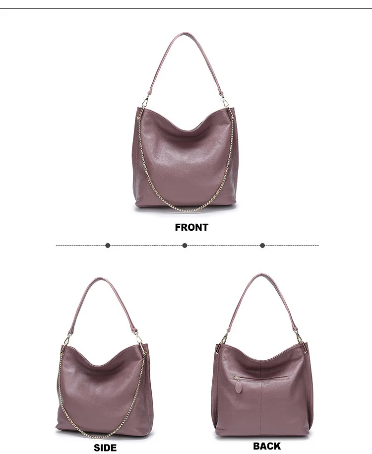 BRIGGS Soft Genuine Leather Female Handbag Bussiness Chains Ladies Bucket Totes Large Capacity Women's Shoulder Crossbody Bags BRIGGS Soft Genuine Leather Female Handbag Bussiness Chains Ladies Bucket Totes Large Capacity Women's Shoulder Crossbody Bags