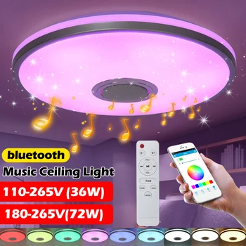 Modern RGB LED Ceiling Lights Home lighting 36W 72W APP bluetooth Music Light Bedroom Lamps Smart Ceiling Lamp+Remote Control
Modern RGB LED Ceiling Lights Home lighting 36W 72W APP bluetooth Music Light Bedroom Lamps Smart Ceiling Lamp+Remote Control
