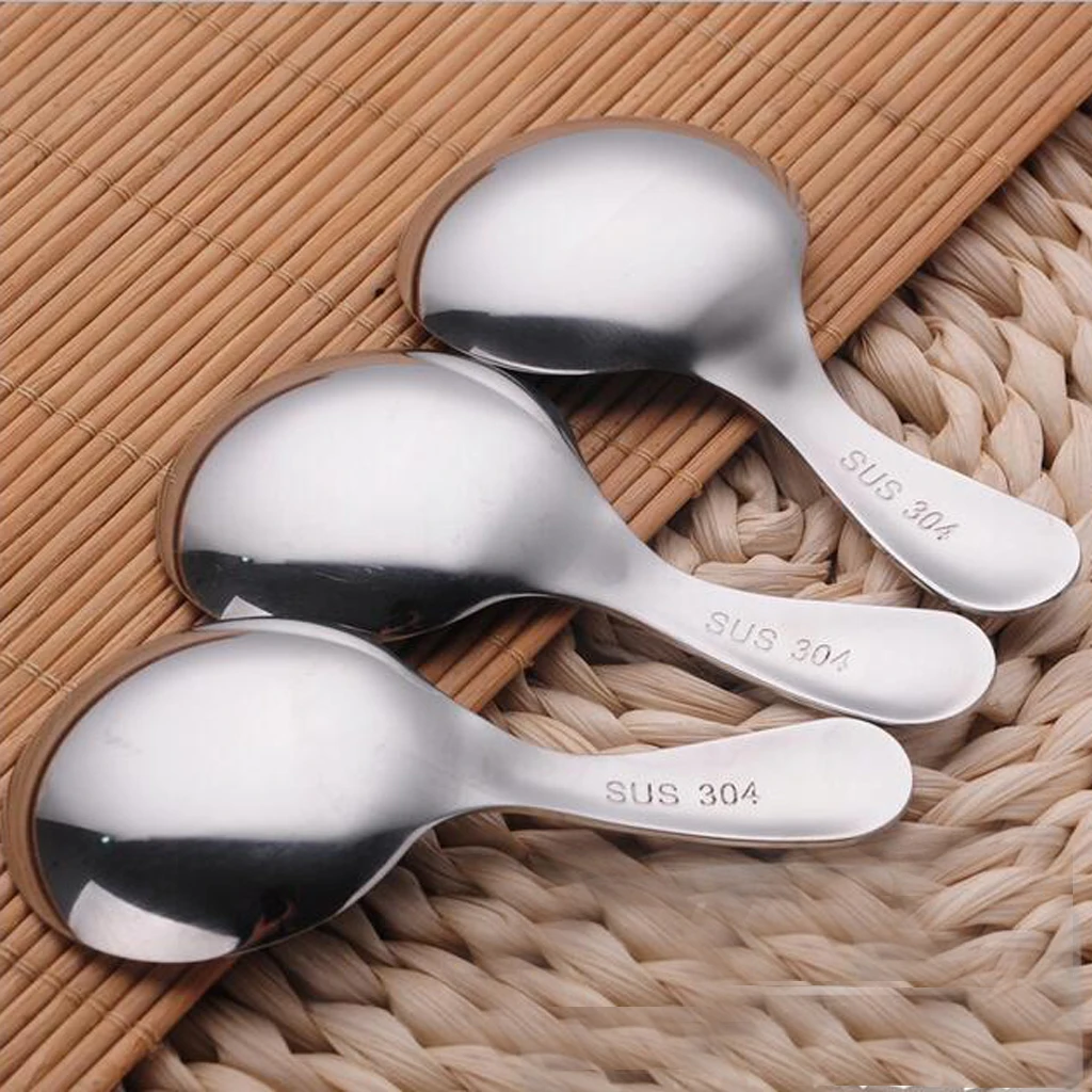 2x Mini Small Stainless Steel Cute Spoons Tea Spoon Spicy Dessert Spoon 9cm 2x Mini Small Stainless Steel Cute Spoons Tea Spoon Spicy Dessert Spoon 9cm