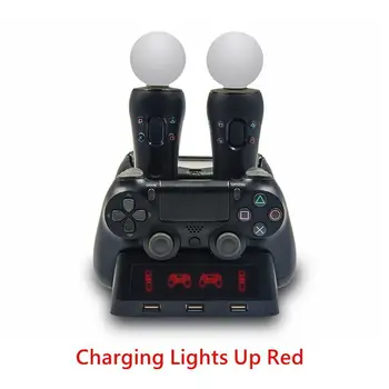 For Playstation PS4/PS MOVE/PS4 VR Handle Multifunction Controller Charger Dock 4 in 1 Controller Charging Dock Station Stand
For Playstation PS4/PS MOVE/PS4 VR Handle Multifunction Controller Charger Dock 4 in 1 Controller Charging Dock Station Stand