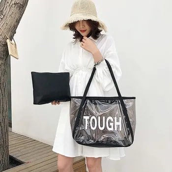 Bags Handbags Women PVC Clear Bag Women Ladies Transparent Crossbody Messenger Handbag Waterproof Beach Bags Bolso Mujer 
Bags Handbags Women PVC Clear Bag Women Ladies Transparent Crossbody Messenger Handbag Waterproof Beach Bags Bolso Mujer