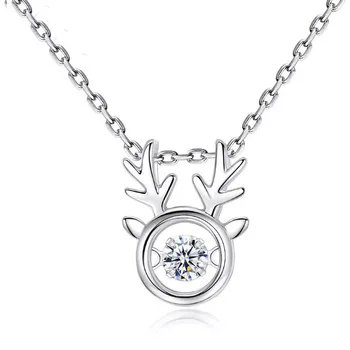 925 Sterling Silver Women Female Pendant Necklace Chain Inlaid Zircon Antler Simple Design Choker Jewelry Fashion Birthday Gift 
925 Sterling Silver Women Female Pendant Necklace Chain Inlaid Zircon Antler Simple Design Choker Jewelry Fashion Birthday Gift