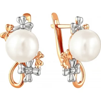 Примаэксклюзив earrings flowers with pearls and cubic zirconia in red gold
Примаэксклюзив earrings flowers with pearls and cubic zirconia in red gold
