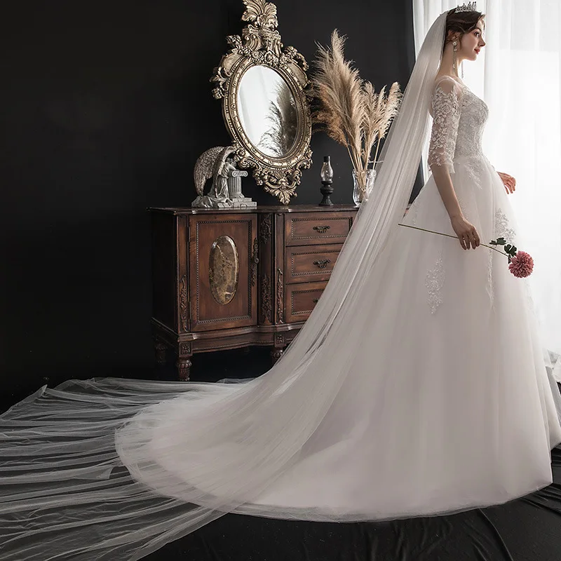 2019 Real Summer New Bride's Wedding Long Sleeves Line Up One Word Shoulder Show Thin Big Size Movie House Pregnant Woman Tail
2019 Real Summer New Bride's Wedding Long Sleeves Line Up One Word Shoulder Show Thin Big Size Movie House Pregnant Woman Tail