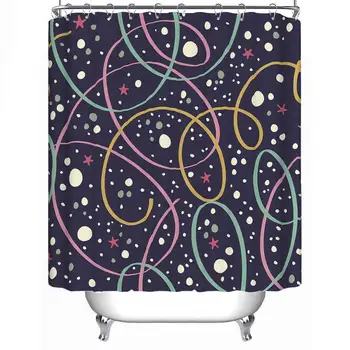 okjeffmas Pattern with Streamers and Confetti Soft Shower Curtain,063975,79''L x 71''W
okjeffmas Pattern with Streamers and Confetti Soft Shower Curtain,063975,79''L x 71''W